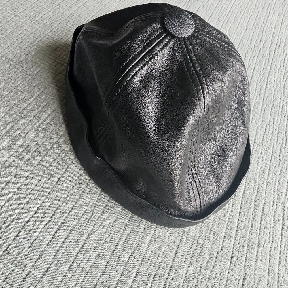 RARE Louis Vuitton Women's Black Leather BIBI Hat FW19